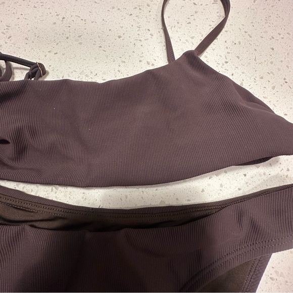 Wilo Chocolate Brown Ribbed Bikini - Picture 3 of 4